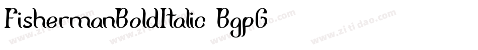 FishermanBoldItalic-BgpG字体转换