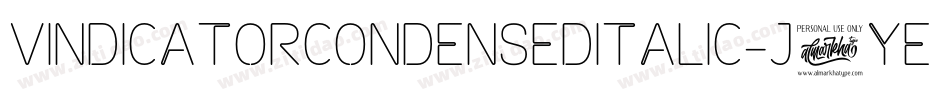 VindicatorCondensedItalic-J7yE字体转换