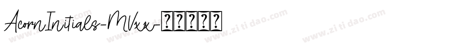 AcornInitials-MVxx字体转换