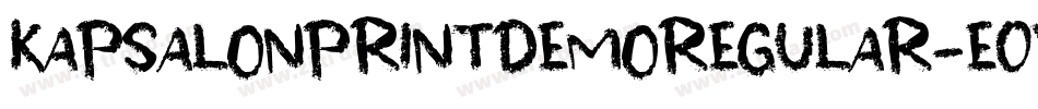 KapsalonPrintDemoRegular-e0Yp字体转换