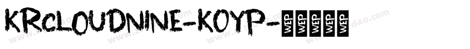 KrCloudNine-K0Yp字体转换