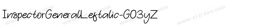 InspectorGeneralLeftalic-GO3yZ字体转换