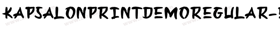KapsalonPrintDemoRegular-e0Yp字体转换