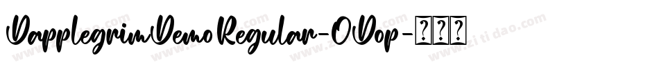 DapplegrimDemoRegular-ODop字体转换