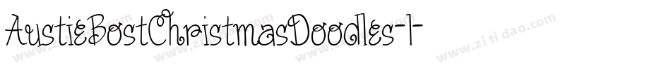 AustieBostChristmasDoodles-1字体转换