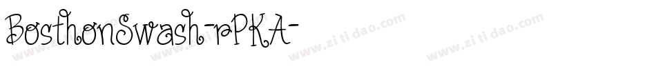 BosthonSwash-rPKA字体转换