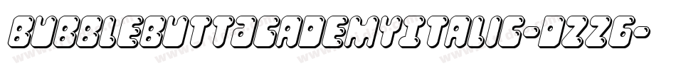 BubbleButtAcademyItalic-dzz6字体转换