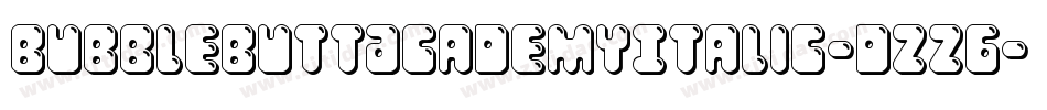BubbleButtAcademyItalic-dzz6字体转换