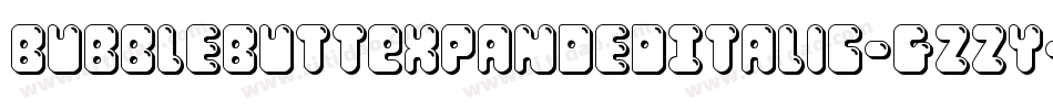 BubbleButtExpandedItalic-gzzY字体转换