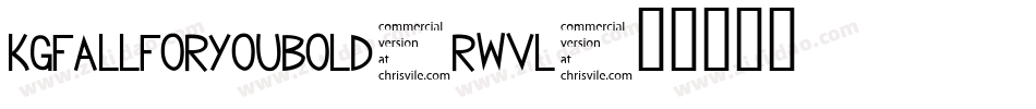 KgFallForYouBold-rWVL字体转换