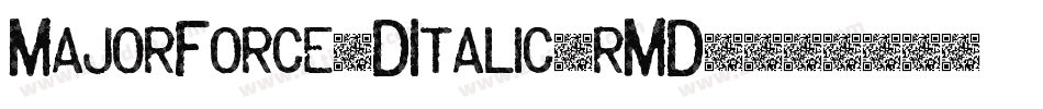 MajorForce3DItalic-rMD7字体转换