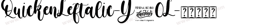 QuickenLeftalic-Y20L字体转换