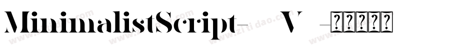 MinimalistScript-37V8字体转换