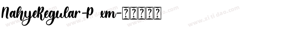 NahyeRegular-P6xm字体转换