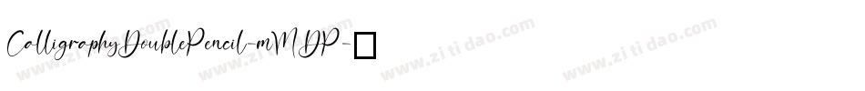 CalligraphyDoublePencil-mMDP字体转换