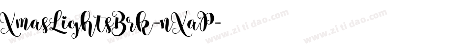 XmasLightsBrk-nXaP字体转换