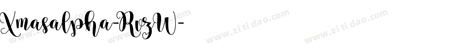 Xmasalpha-RvzW字体转换