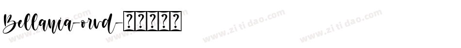 Bellania-orvd字体转换