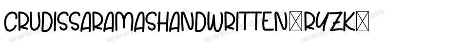 CruDissaramasHandWritten-rYzK字体转换