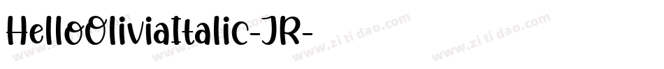 HelloOliviaItalic-JR字体转换