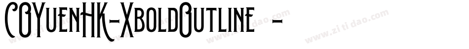 COYuenHK-XboldOutline转换器字体转换