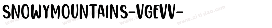 SnowyMountains-VGEVV字体转换