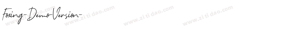 Foxing-Demo-Version字体转换