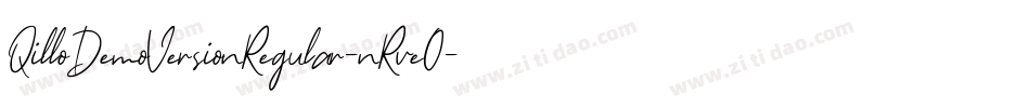 QilloDemoVersionRegular-nRve0字体转换