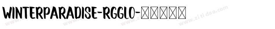 WinterParadise-rgglO字体转换