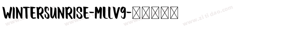 WinterSunrise-mLlV9字体转换