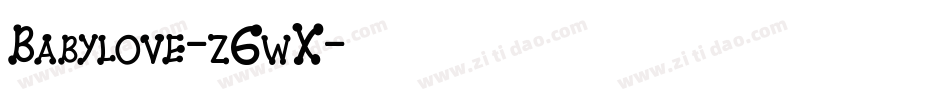 Babylove-zGwX字体转换