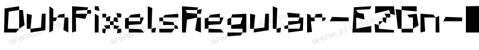 DuhPixelsRegular-EZGn字体转换