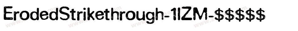 ErodedStrikethrough-1lZM字体转换