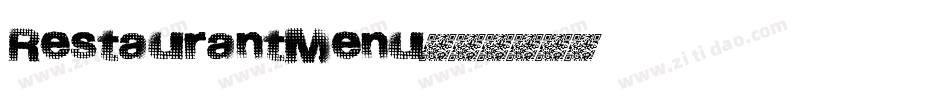 RestaurantMenu字体转换