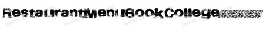 RestaurantMenuBookCollege字体转换