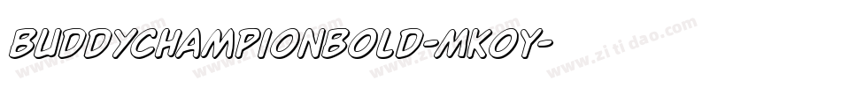 BuddyChampionBold-MKoY字体转换