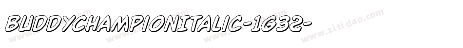 BuddyChampionItalic-1g32字体转换