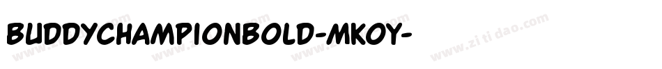 BuddyChampionBold-MKoY字体转换