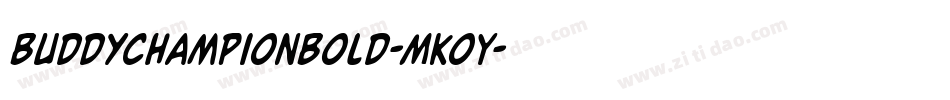 BuddyChampionBold-MKoY字体转换