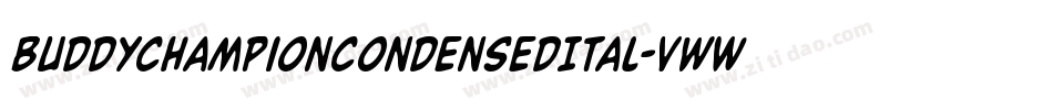 BuddyChampionCondensedItal-vwWA字体转换