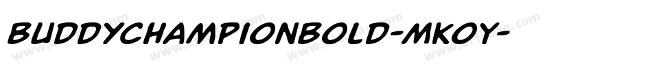 BuddyChampionBold-MKoY字体转换