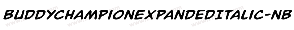BuddyChampionExpandedItalic-nBPg字体转换