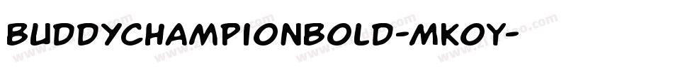 BuddyChampionBold-MKoY字体转换