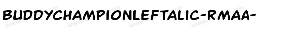 BuddyChampionLeftalic-RmaA字体转换