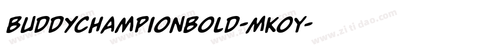 BuddyChampionBold-MKoY字体转换