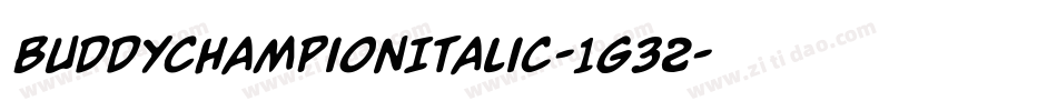 BuddyChampionItalic-1g32字体转换