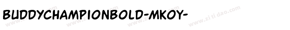 BuddyChampionBold-MKoY字体转换