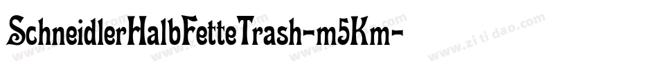 SchneidlerHalbFetteTrash-m5Km字体转换