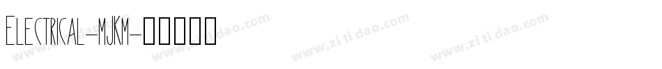 Electrical-mJKm字体转换