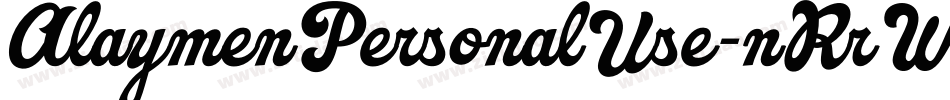 AlaymenPersonalUse-nRrWP字体转换